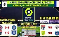 Hasil Liga Prancis Malam Ini